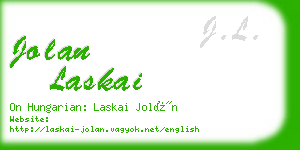 jolan laskai business card